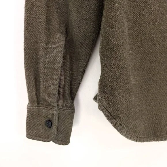 Everlane Womens Utility Heavyweight Shacket Shirt Jacket XS Green Button Up - Picture 8 of 10